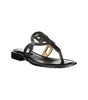 Sandale en cuir noir Ralph Lauren