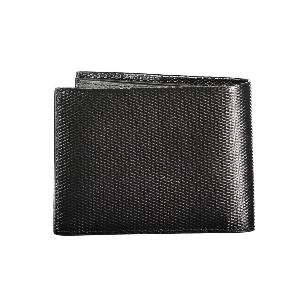 Portefeuille en cuir noir Calvin Klein