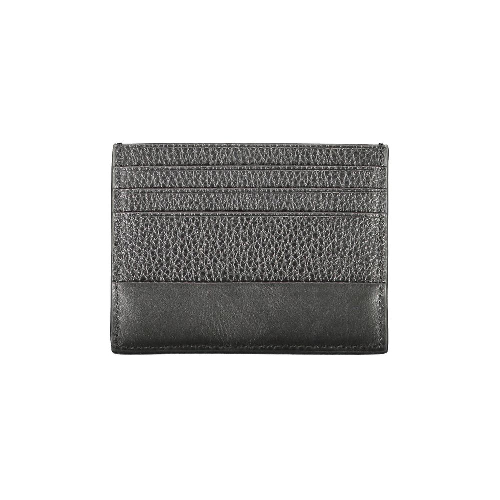 Portefeuille en cuir noir Calvin Klein