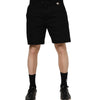 Bermuda en coton noir longueur genou pour homme Dolce &amp; Gabbana