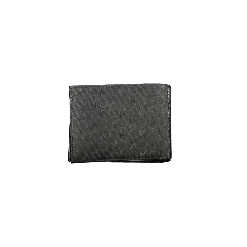 Portefeuille en cuir noir Calvin Klein
