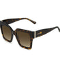 Lunettes de soleil Jimmy Choo en cuir de veau marron