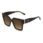 Lunettes de soleil Jimmy Choo en cuir de veau marron