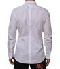 Dolce & Gabbana White Bib Cotton Poplin GOLD Formal Shirt