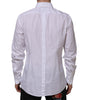 Dolce & Gabbana White Cotton GOLD Long Sleeves Formal Shirt