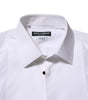 Dolce & Gabbana White Cotton GOLD Bib Poplin Formal Shirt
