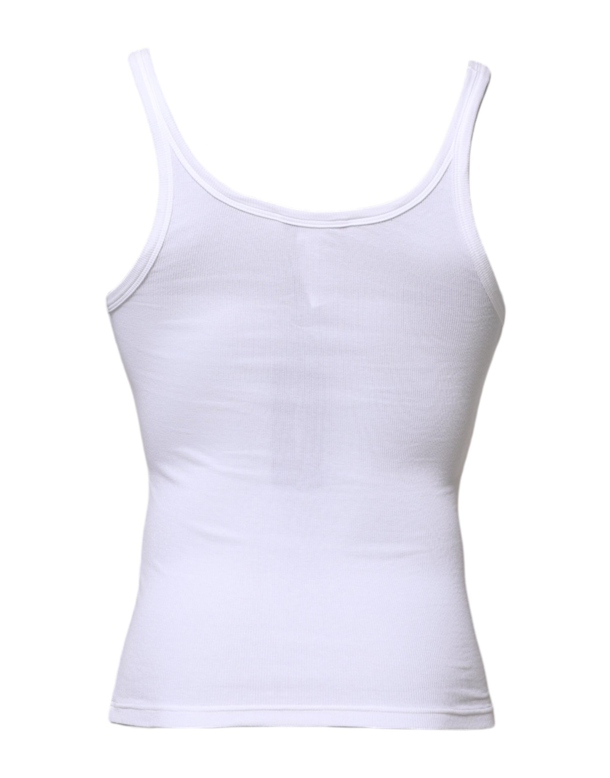 Dolce & Gabbana White Sleeveless Round Neck Men Tank T-shirt