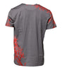 Dolce & Gabbana Gray Cotton Coral Print Logo Plaque T-shirt