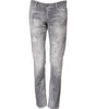 Dsquared² Gray Washed Mid Waist Tapered Denim Jeans