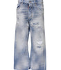 Dsquared² Blue Washed High Waist Wide Leg Jeans