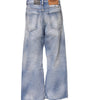 Dsquared² Blue Washed High Waist Wide Leg Jeans