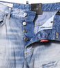 Dsquared² Blue Washed High Waist Wide Leg Jeans