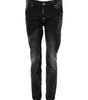 Dsquared² Black Washed Mid Waist Tapered Denim Jeans