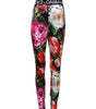 Dolce & Gabbana Multicolor Floral Legging Stretch Waist Pants
