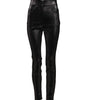 Dolce & Gabbana Black Cotton Stretch Silver Lurex Thread Pants