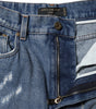 Dolce & Gabbana Blue Tattered High Waist Women Denim Jeans