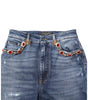Dolce & Gabbana Blue Rhinestone Embellished Denim Jeans