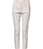 Dolce & Gabbana White Wool Tapered High Waist Pants