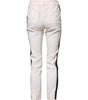 Dolce & Gabbana White Wool Tapered High Waist Pants