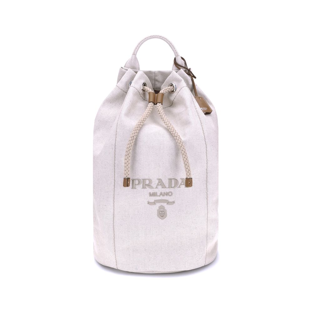 Sac seau en lin Prada
