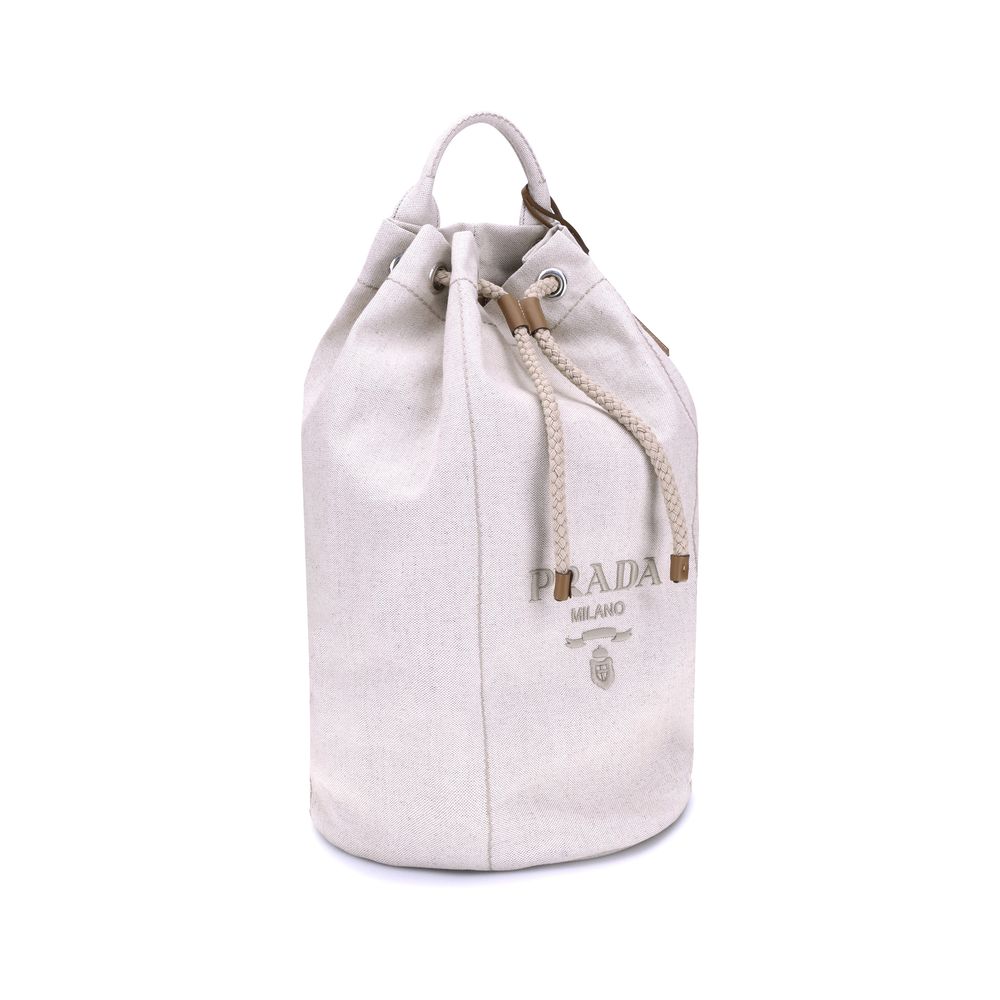 Sac seau en lin Prada