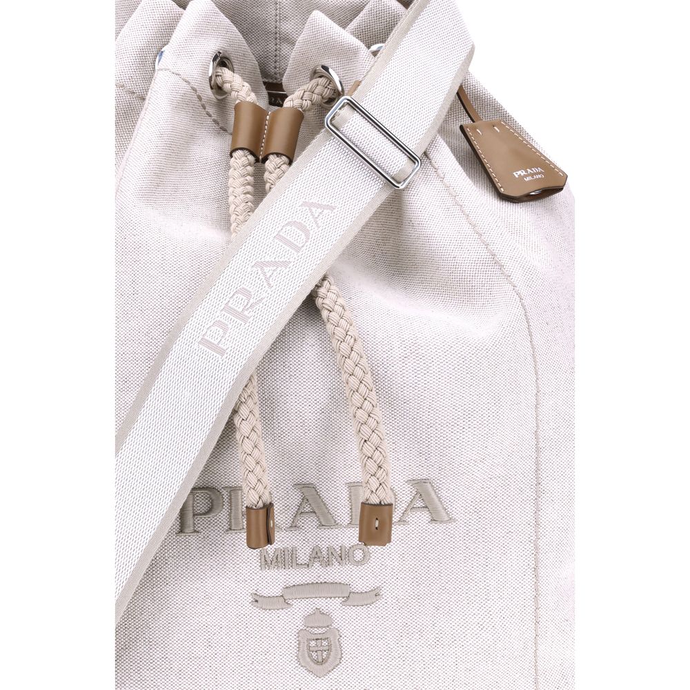 Sac seau en lin Prada