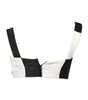 Dolce & Gabbana Black White Cropped Bustier Corset Bra Top
