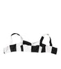 Dolce & Gabbana Black White Cropped Bustier Corset Bra Top