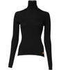 Dolce & Gabbana Black Cashmere Turtleneck Knitted Blouse Top