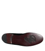 Dolce & Gabbana Black Velvet Crystal Crown Formal Dress Shoes