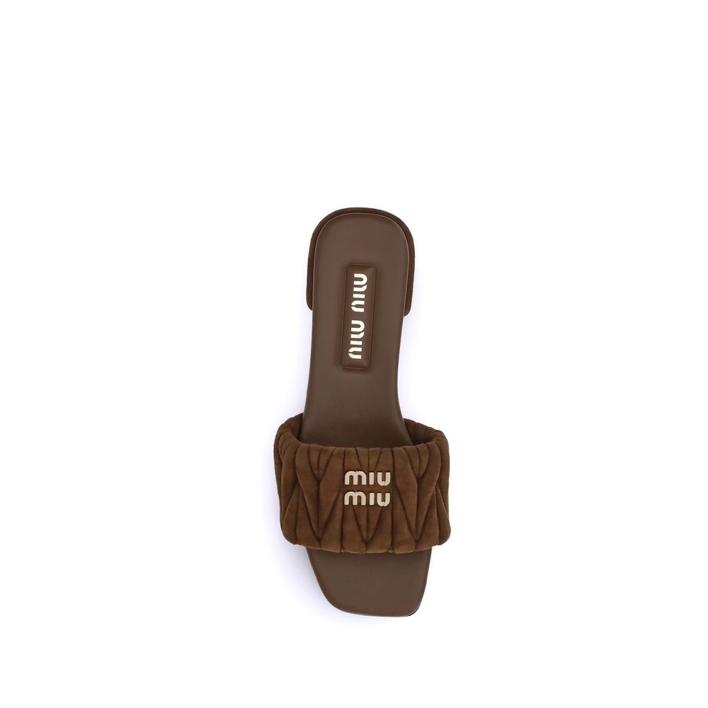 Miu Miu Matelassé nappa leather Sandals