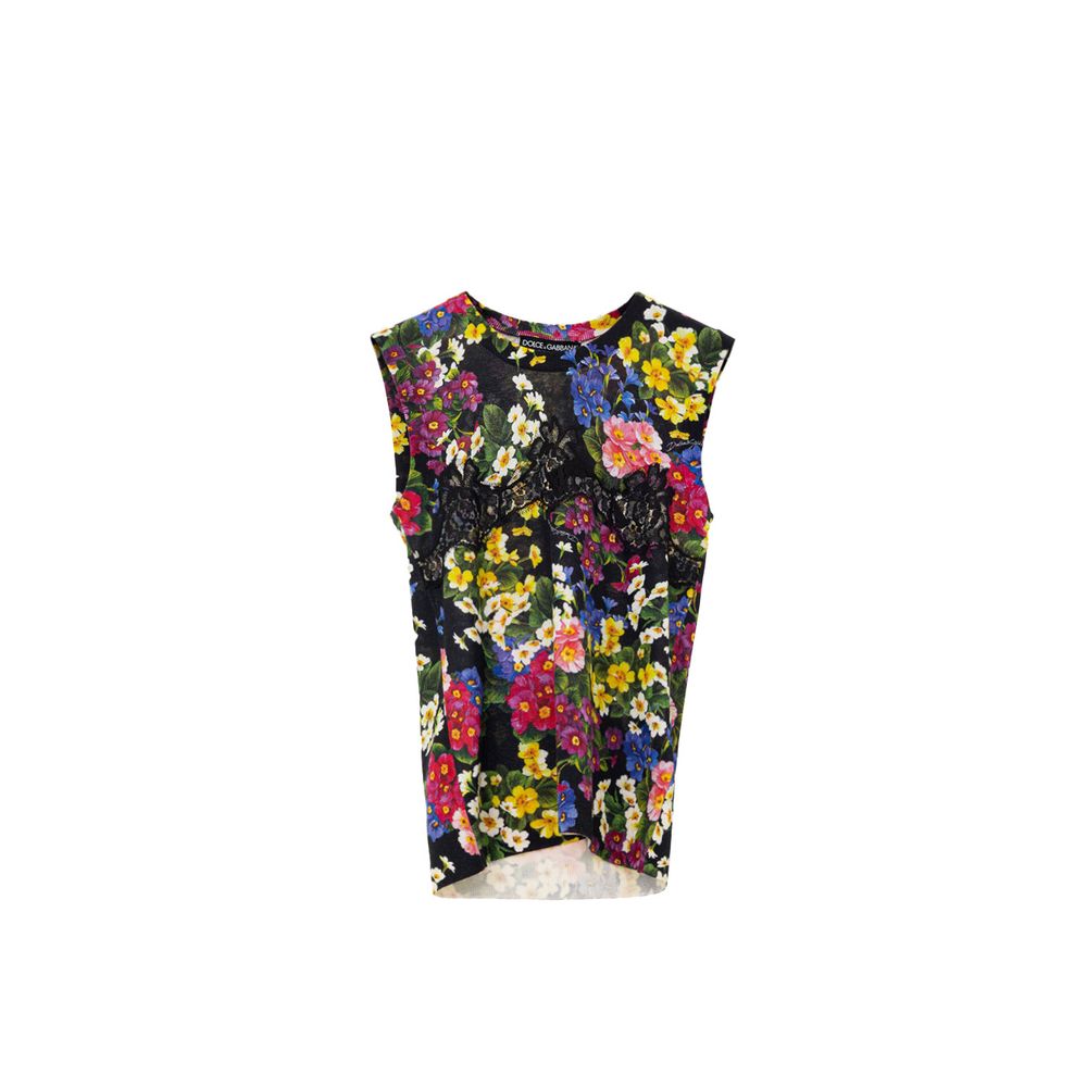 Débardeur en cachemire noir Dolce & Gabbana