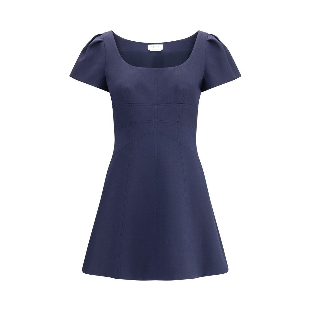 Robe courte Alexander McQueen à manches courtes froncées