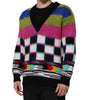 Dolce & Gabbana Multicolor Glitch Design Pullover Sweater