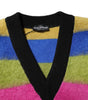 Dolce & Gabbana Multicolor Glitch Design Pullover Sweater