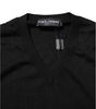 Dolce & Gabbana Dark Gray Embroidered Logo Pullover Sweater