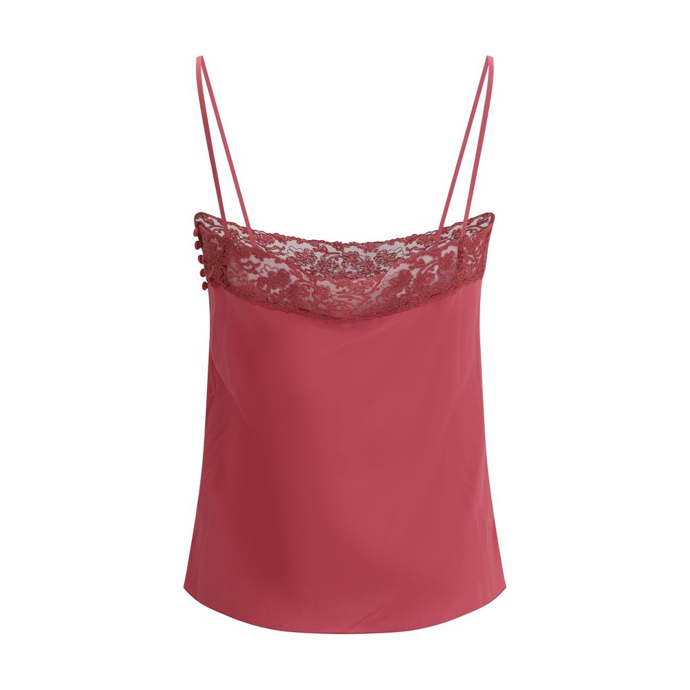 Chloé crêpe de chine and lace Top