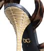 Sandales à talons Keira léopard marron Dolce & Gabbana
