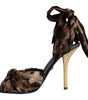 Sandales à talons Keira léopard marron Dolce & Gabbana