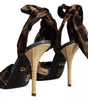 Sandales à talons Keira léopard marron Dolce & Gabbana