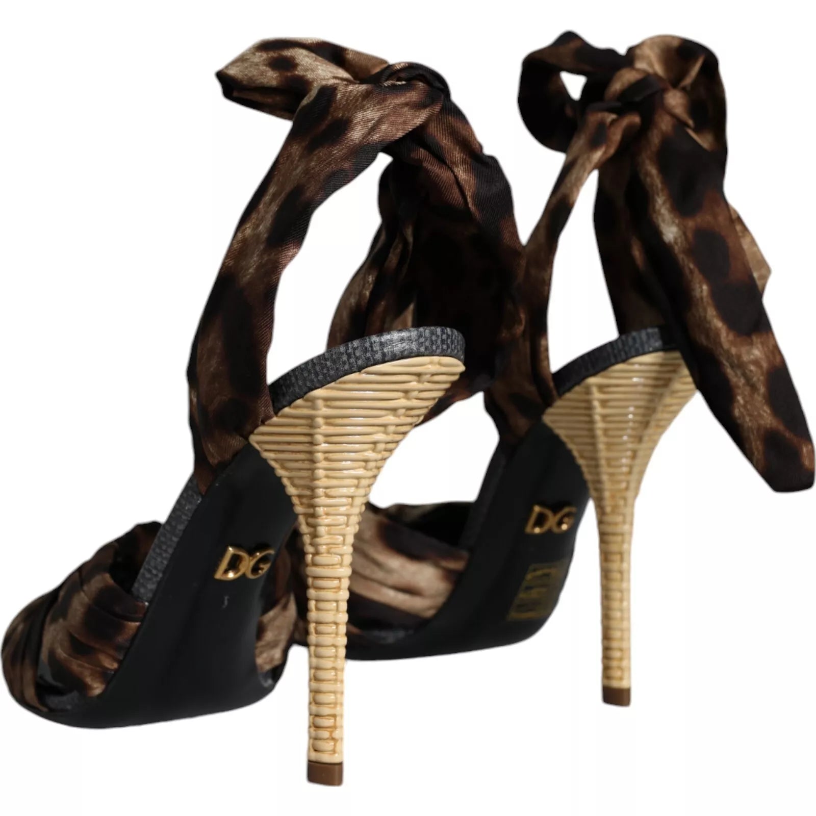 Sandales à talons Keira léopard marron Dolce & Gabbana