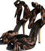 Sandales à talons Keira léopard marron Dolce & Gabbana