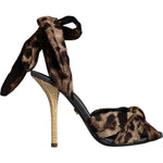 Sandales à talons Keira léopard marron Dolce & Gabbana