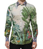 Chemise habillée dorée à imprimé jungle multicolore Dolce &amp; Gabbana
