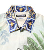 Chemise habillée dorée à imprimé jungle multicolore Dolce &amp; Gabbana