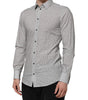 Chemise habillée semi-ajustée grise à pois Dolce &amp; Gabbana pour homme