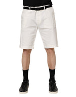 Pantalon chino blanc Dolce &amp; Gabbana en coton stretch pour homme