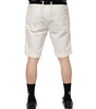 Pantalon chino blanc Dolce &amp; Gabbana en coton stretch pour homme