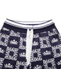 Bermuda Dolce &amp; Gabbana en coton bleu avec logo couronne imprimé