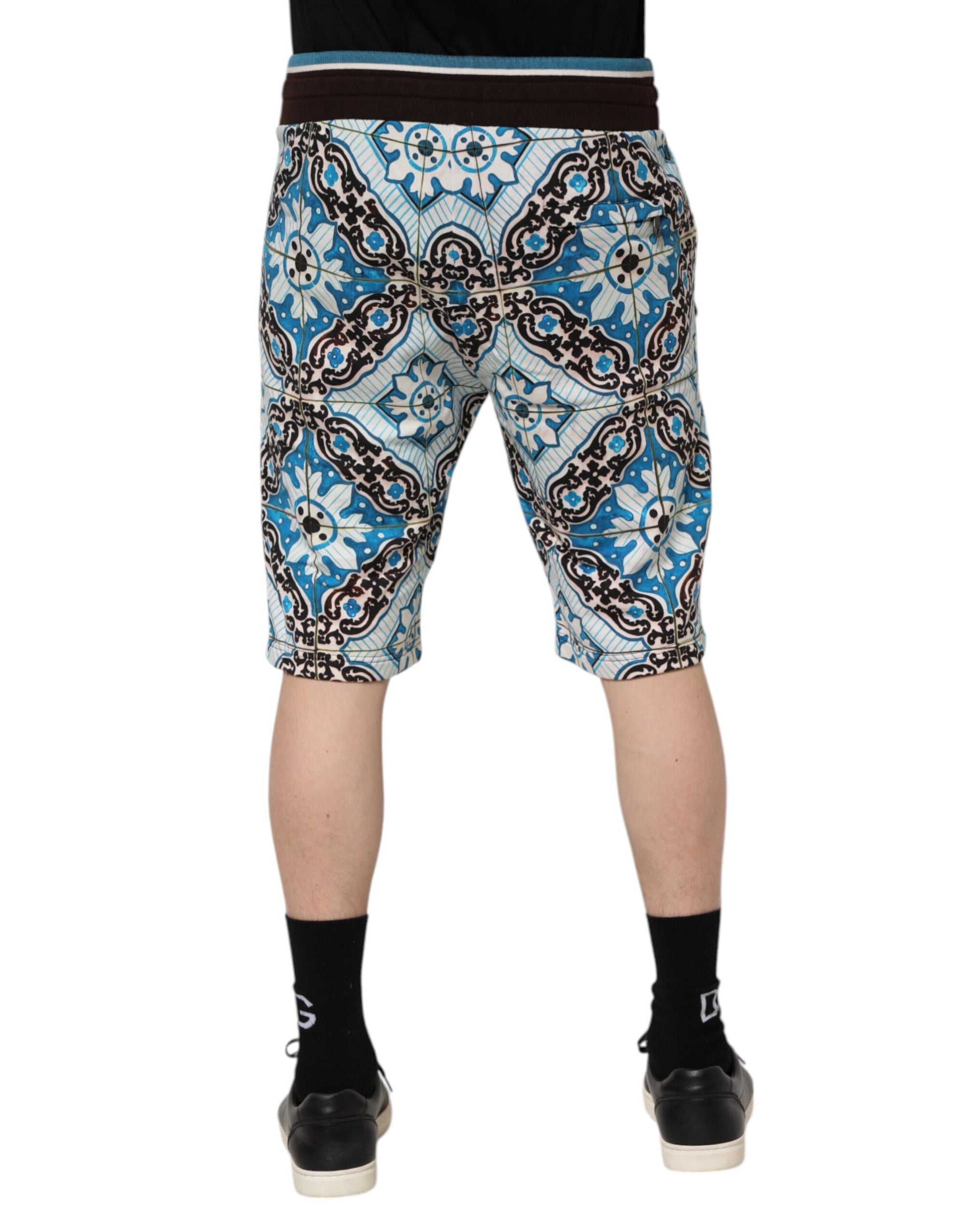 Dolce &amp; Gabbana Bermuda en coton multicolore à imprimé Maiolica